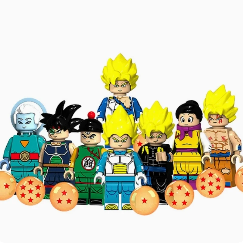 6ks-8pcs/set dargon lopta z Vegta Frieza syn Goku Gohan Krillin Yamcha Super Saiyan Anime Blocks Figuár WM6180 WM6181 KT1007