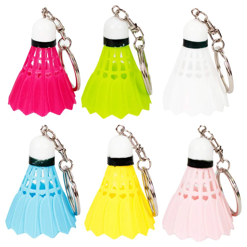 6ks badminton kľúče kľúča badminton kľúče kľúče pre domácich majstrov shuttlecock gall kúzla prsteň kľúča kabelky batohu závesný ornament
