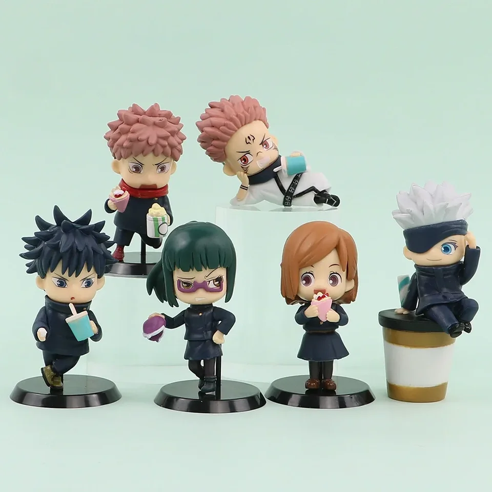6ks/balenie jujutsu kaisen q Pohata postava satoru goto geto Suguru yuji 7cm figurín Anime Collection Dolls Model Model Ozdoby