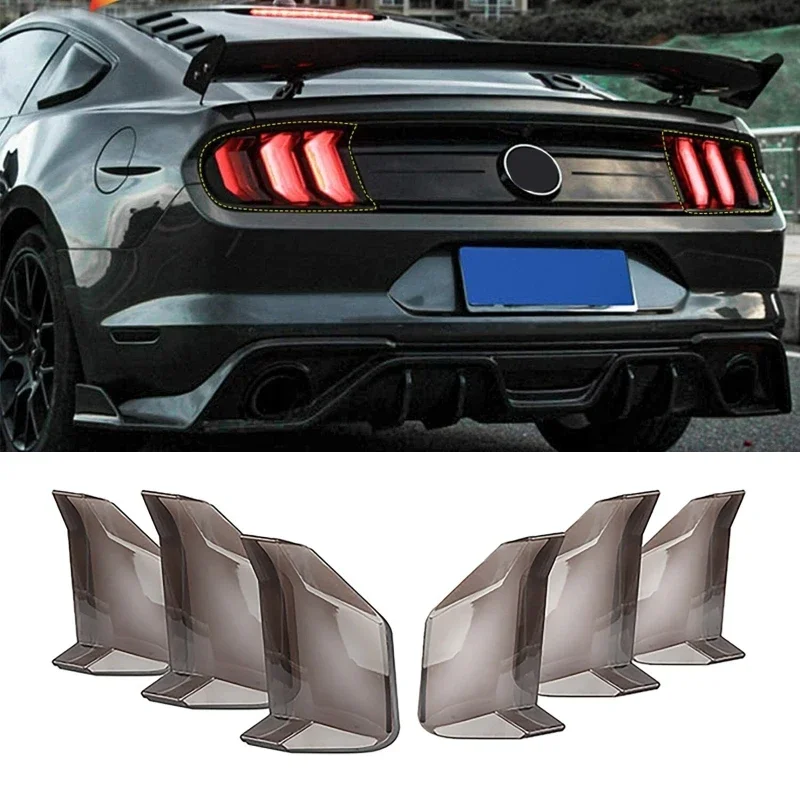 6ks Car Tail Light Light Cover Smalk Strelec dekorácie príslušenstva pre Ford Mustang 2015+