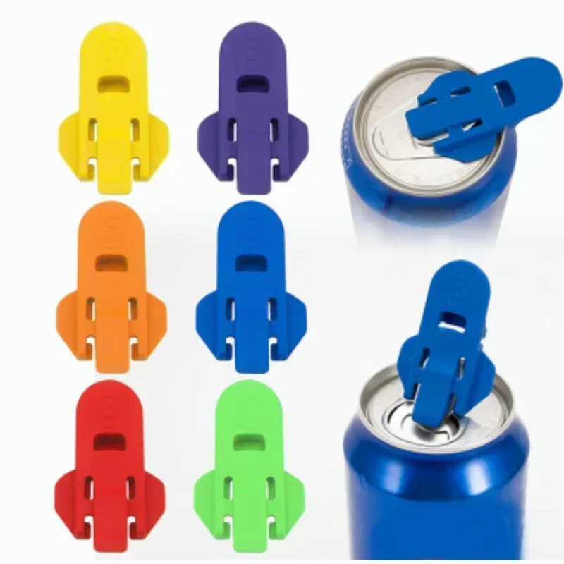 6ks Easy Can Can Opener otvárač plastov Plastové nápojové veko náhodné farby ľahko použiteľné kuchynské doplnky Cool gadgety