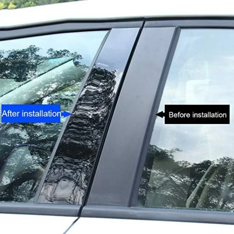 6ks Gloss Black Car Stickers for Kia Sportage LWB 2023 2024 Orezanie okna kryt BC Stĺpce Strip stĺpy stĺpky Styling