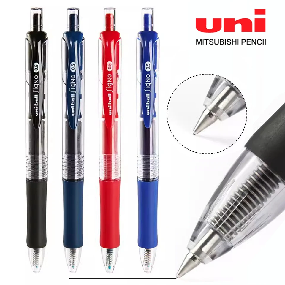 6ks Japan Uni Gel Pen UMN-152 Voda Veľká kapacita rýchle sušenie Čierne pero 0,5 mm kancelárske príslušenstvo Školské potreby kancelárskych potrieb