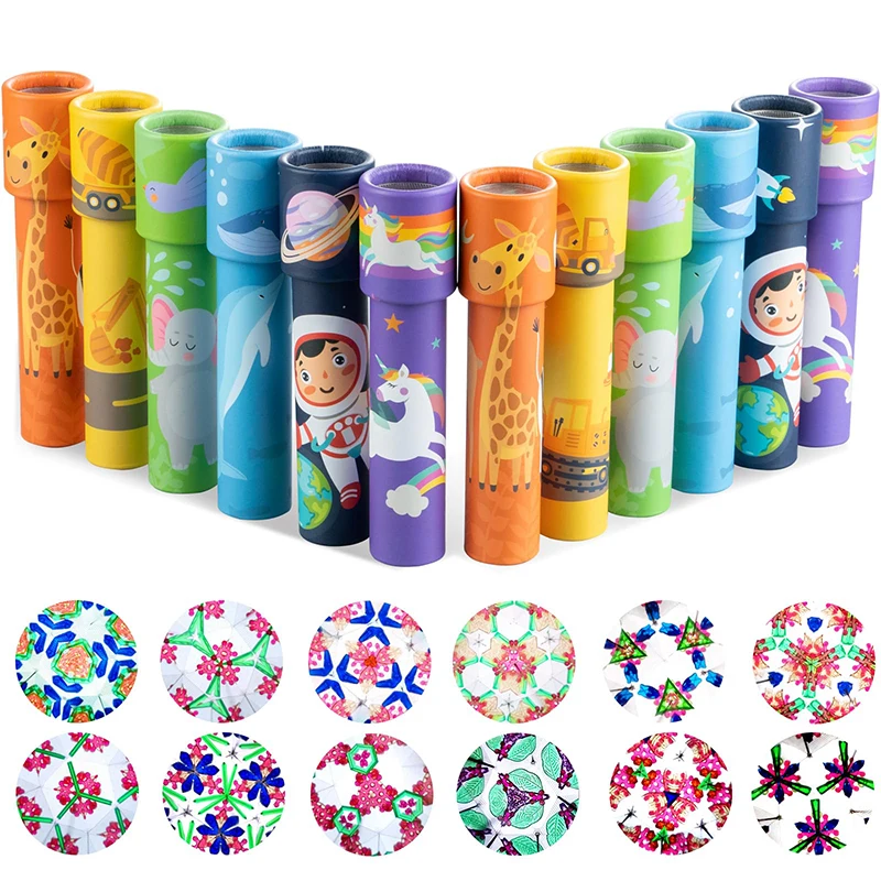 6ks karikatúra Kaleidoscope Classic Educational Toys for Kids Birthday Party Zavlákať