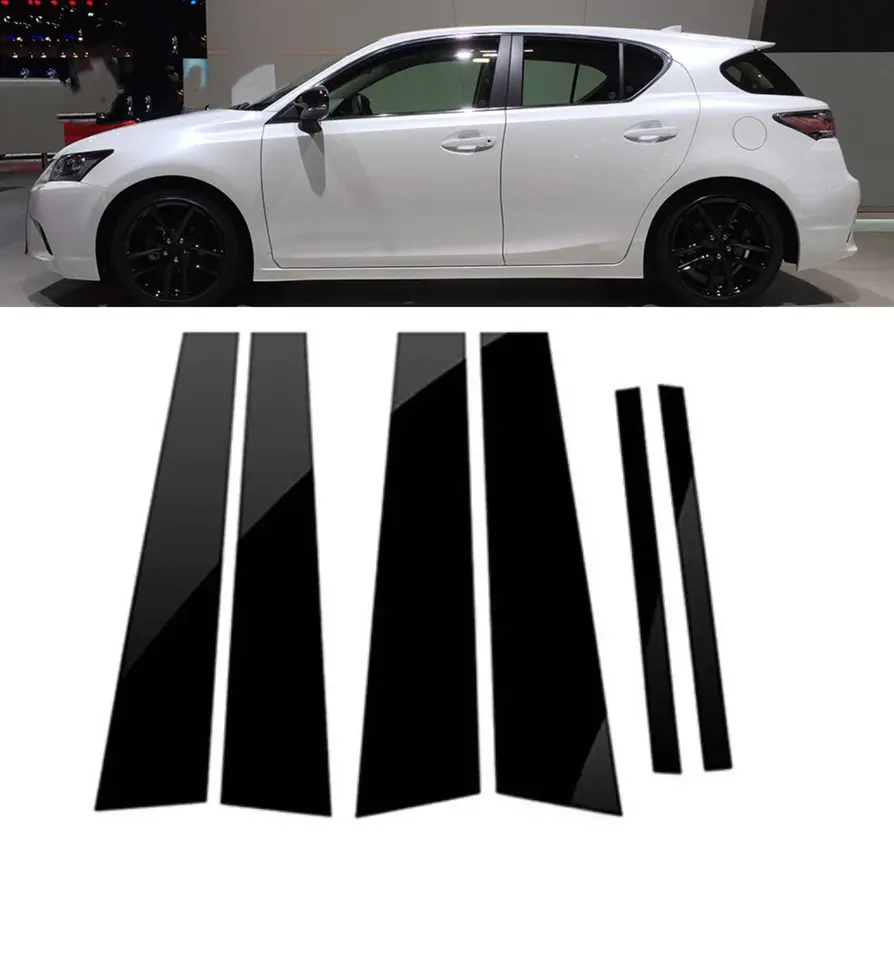 6ks lesk Čierny stĺp stĺpiky pre Lexus CT200H CT 200 200H 2011-2020