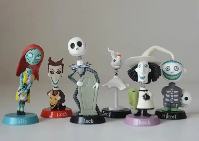 6ks/Nastavte nočnú moru pred Vianocami Hračky modelu Jack Skellington