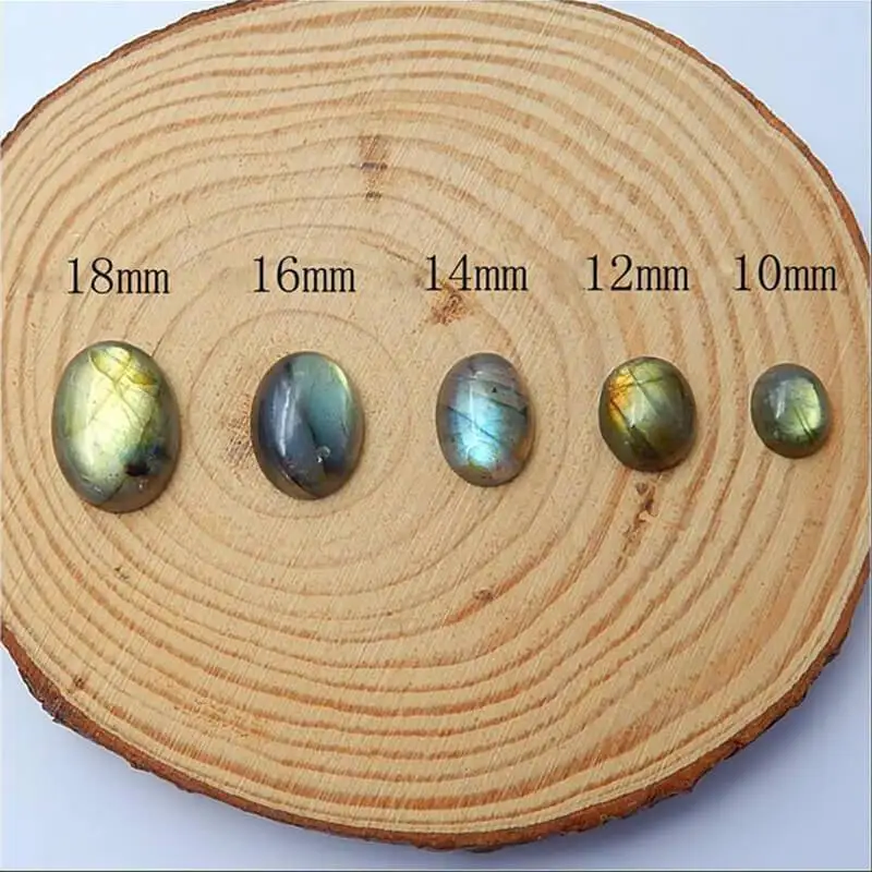 6ks Natural labradorit Oval Cabochon Lot, Loose Gemstone pre výrobu šperkov, Stone Cabochon, Fonstry Labradorite Prispôsobený