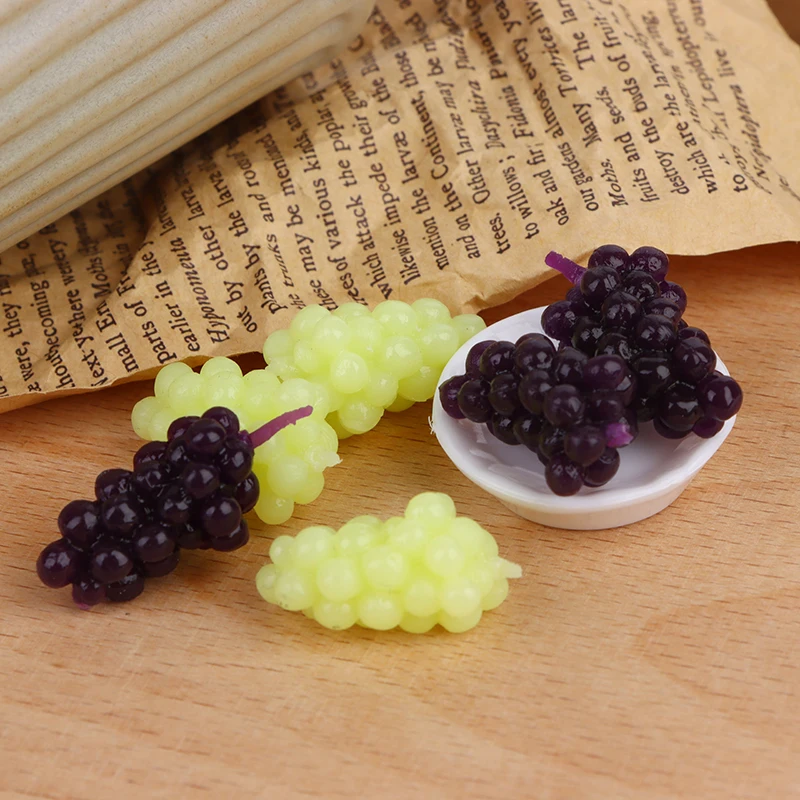 6ks/set 1:12 Dollhouse Miniature Purple Green Grape Dollouse Dollous Doll House Hračky