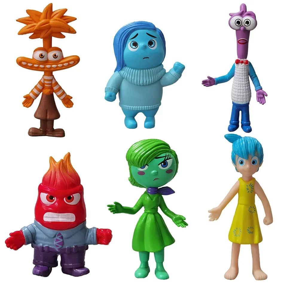6ks/set dovnútra out out out ktays hračky smútok radosť z hnevu akcia hračky Doly tort dekoratívny stôl Ornament Kid narodeniny darček