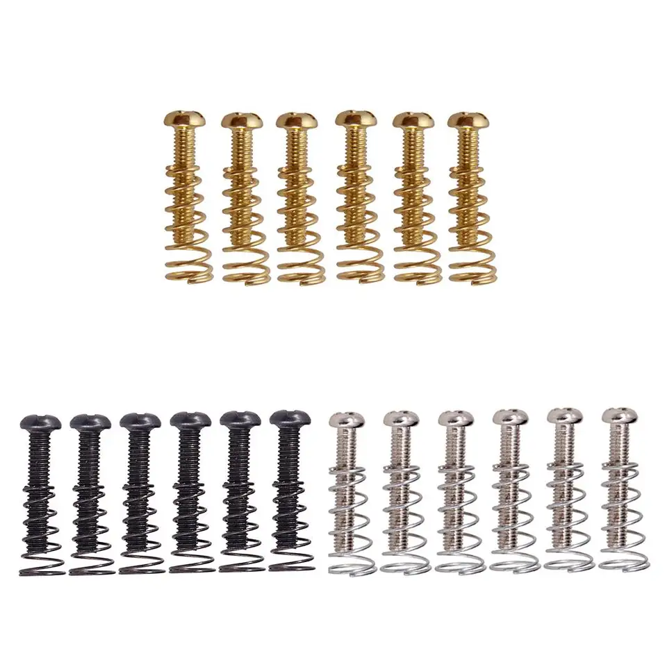 6ks/Set Electric Guitar Sunday String Screces + Springs