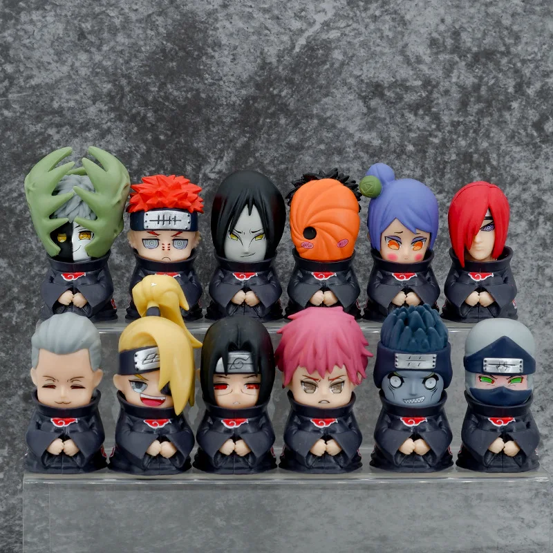 6ks/set Naruto amínová figúrka shippuden akčné figúrky q verzia roztomilý Akatsuki itachi bolesť obito modelovú zbierku hračiek hračky hračky