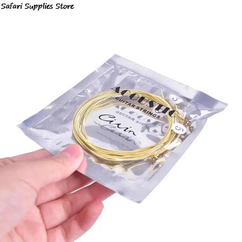 6ks/set Universal Akustic Guitar String Brass Hexagonal Steel Core Strings for For