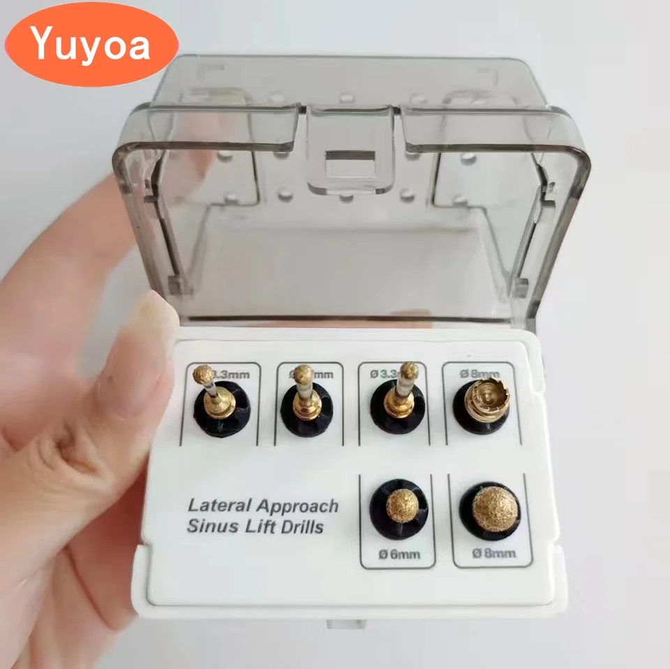 6ks/set zubný laterálny prístup sínusové výťahy vŕtačky Diamond Brinding Head