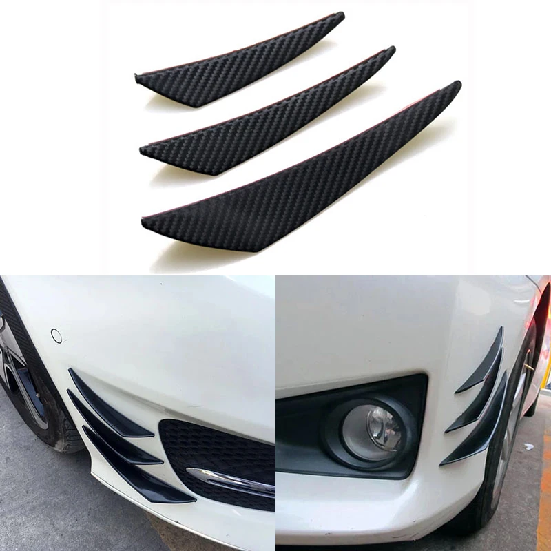 6ks Univerzálny predný nárazník dekorácia difúzora Splitter Splitter Soiler pre sedadlo Hyundai IX35 Ibiza 6L Onix C43 AMG MK6 GTI