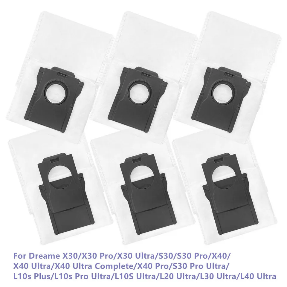 6ks vrecká na zber prachu pre Dreame X30/X30 Pro/S30/X40/X40 Ultra Complete/L30 Ultra/L10S Plus Vákuové doplnky