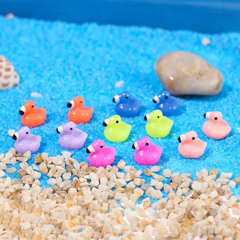 6ksové akváriové dekorácie Simulácia biely labuť f figurín Flamingo/Goose/Peacock Fairy Garden Miniatúrne terrárium ornament