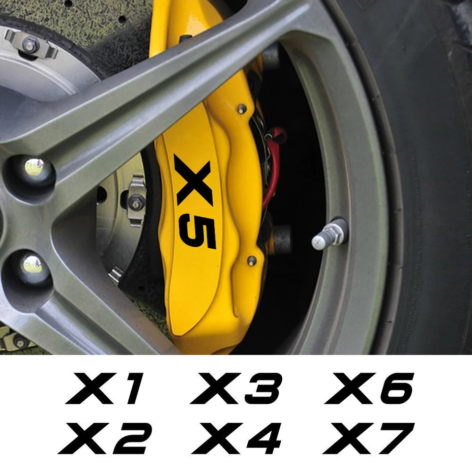 6ksové nálepky automobilov brzdové príslušenstvo Exteriérový nálepkový dekor pre BMW X5 E70 F15 G05 X1 F48 X3 F25 X6 E71 X2 F39 X4 F26 X7 G07
