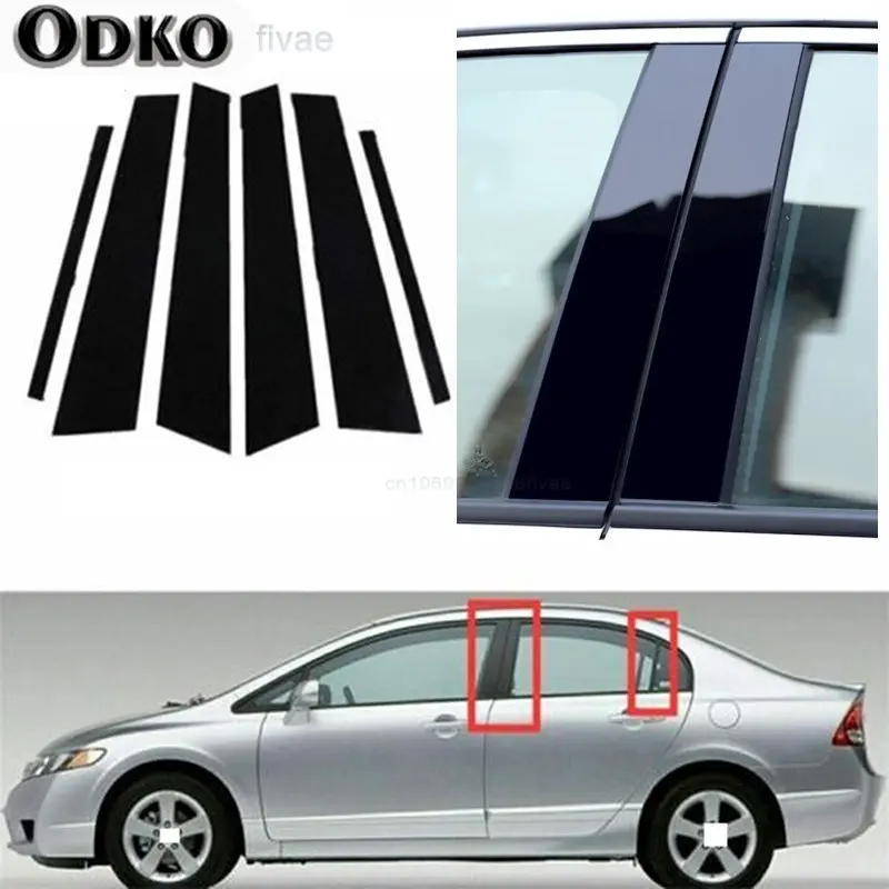 6ksové stĺpové stĺpy pre Honda Civic 2006 2007 2008 2009 2010 2011 2011