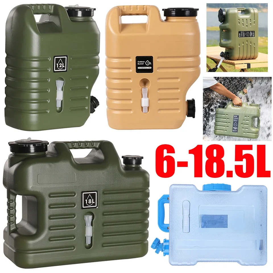 6L-18.5L Kempingová nádoba na nádobu na nádobu na korenie s kempónom s veľkou kapacitou Honise Water Can Tank pre vonkajšiu kempingovú turistiku