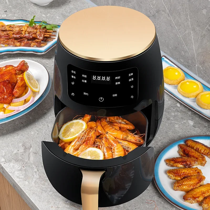 6L Air Fryer Multifunkčná inteligentná dotyková obrazovka s veľkou kapacitou Elektrotechnická hlboká fritéza pre domáci letec