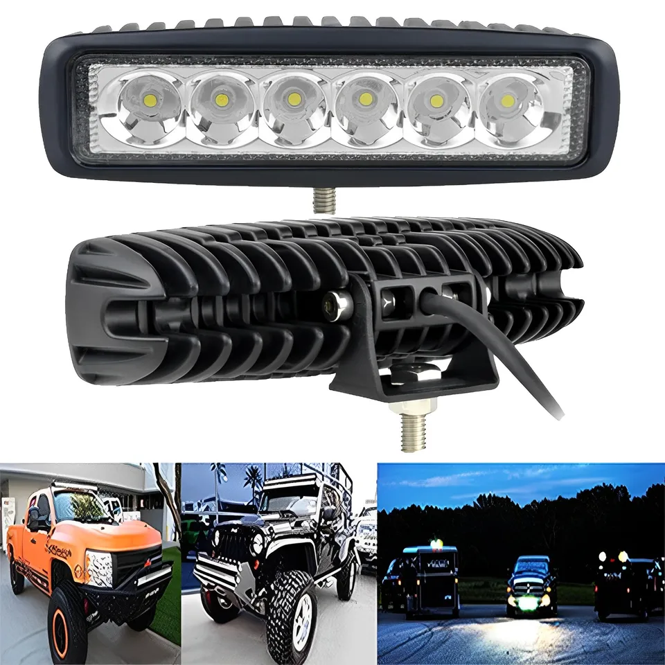 6led auto pracovné svetlo 18 W vysoký svetlý nepremokavý reflektor Moto Automatické termíny SUV SUV Svetlej svetlomety Hnačka 12V Autoru príslušenstva