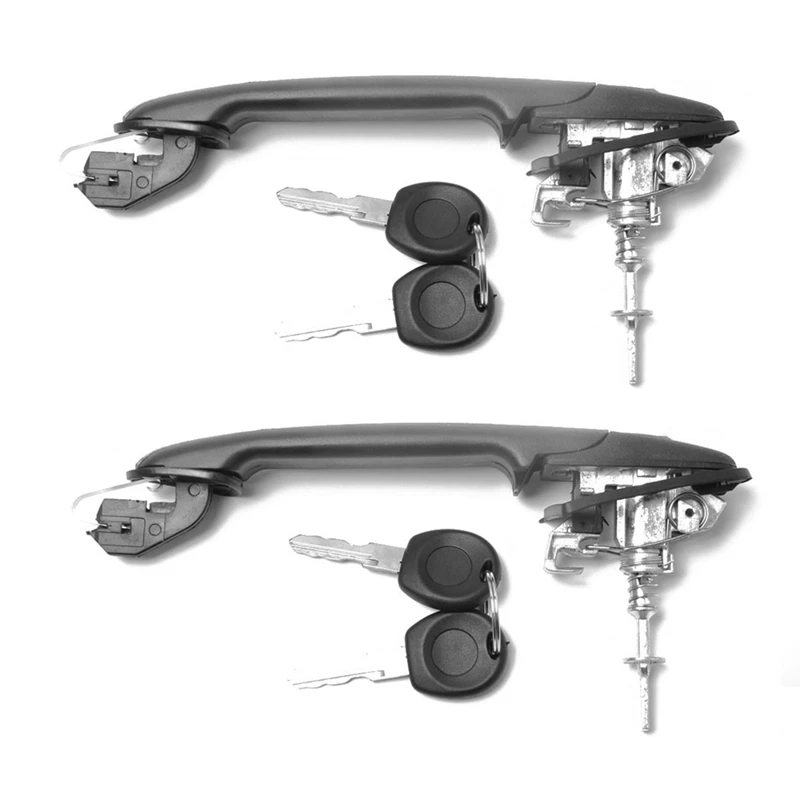 6N0837207c/d 2pcs predné ľavé rukoväť s 2 rovnakými kľúčmi pre VW Polo 6N 6N1 6N2 Sharan SEAT ALHAMBRA GALAXY ČAS