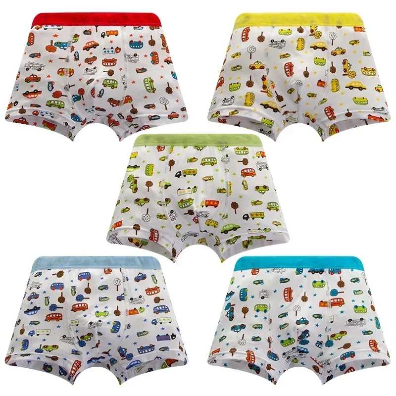 6pc/lot Boys Modal Boxer Cartton spodky roztomilé detské spodné prádlo Cartoon Car Short 2-10 rokov