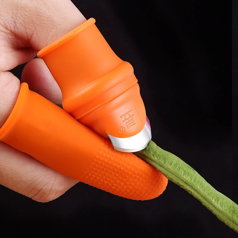 6pc/Set Silikone Finger Protector s čepeľou pre ovocie zeleninové palce nôž na gadgety