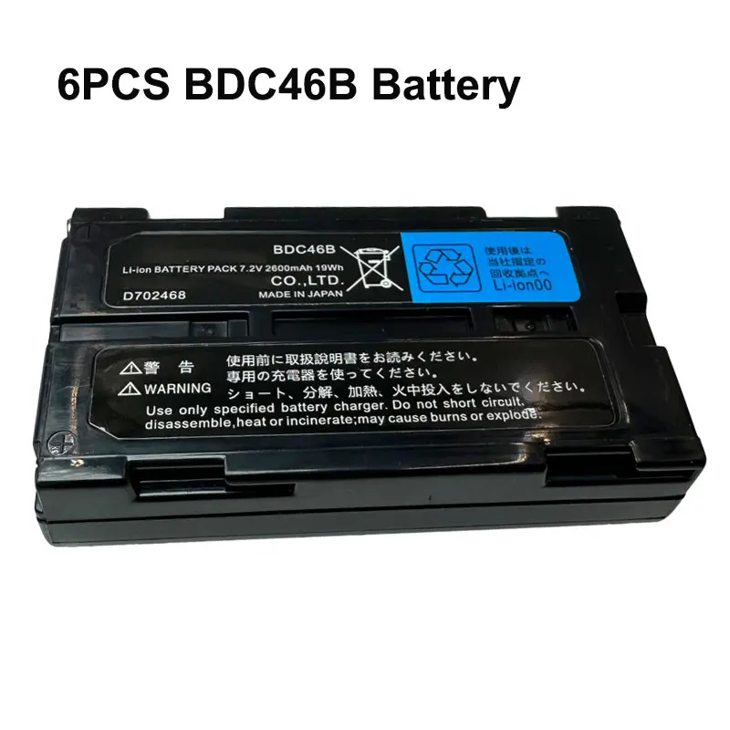 6pcs BDC46 BDC46B BDC-46B BATTERSKÁ pre SOKK-IA Total Station SET230R SET300 SET530 Set530 Set63 Set/Net 210/510/6100 2600 mAh