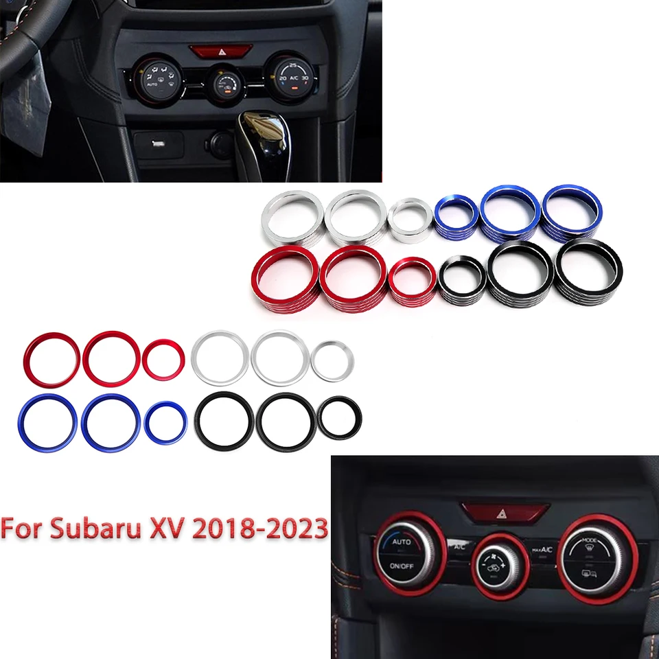 6pcs CAR Central Central Console Klimatizácia AC Switch Gomb Button Tink Príslušenstvo pre Subaru XV / Forester 2018-23