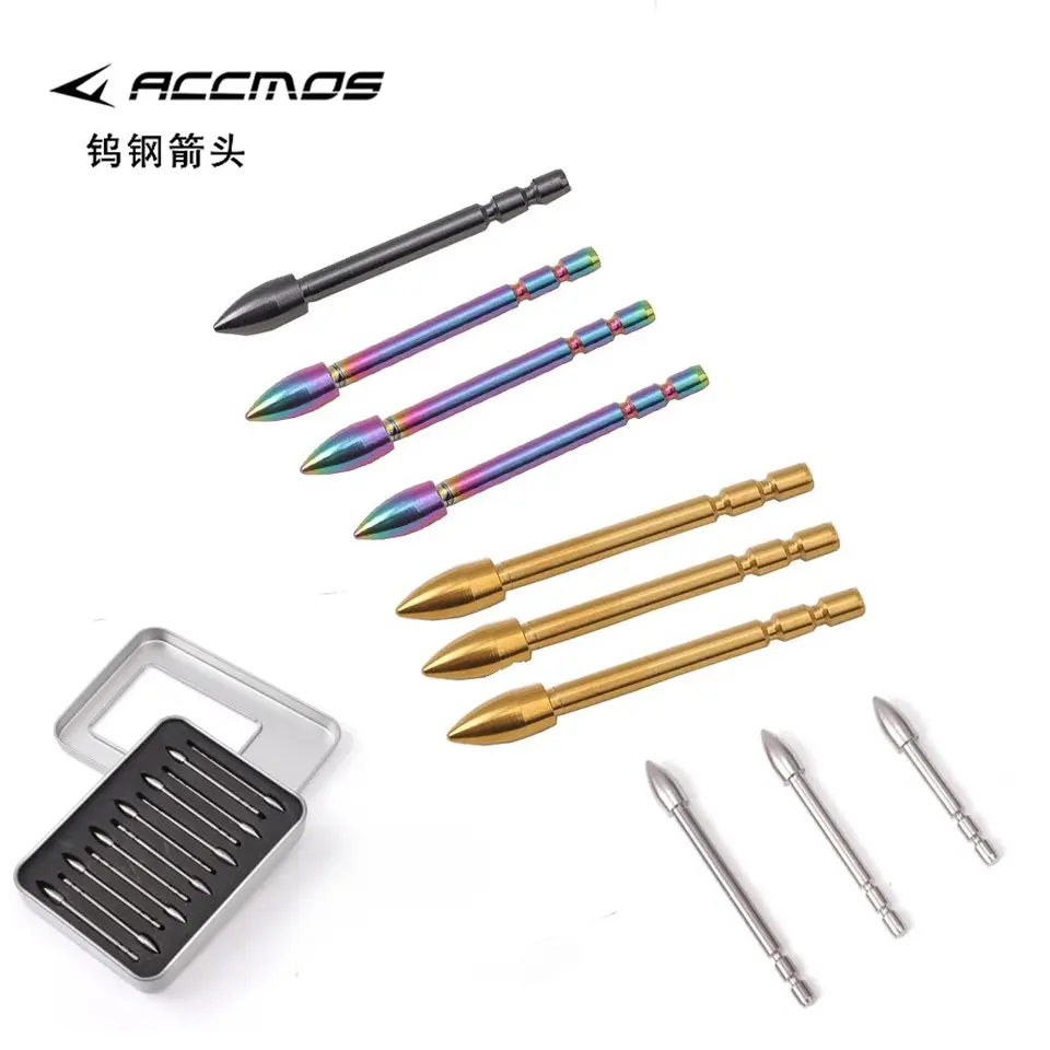 6pcs ID3.2mm volfrámové šípky Vložte šípku so šípkou 100/120/140 TIPS Zŕn