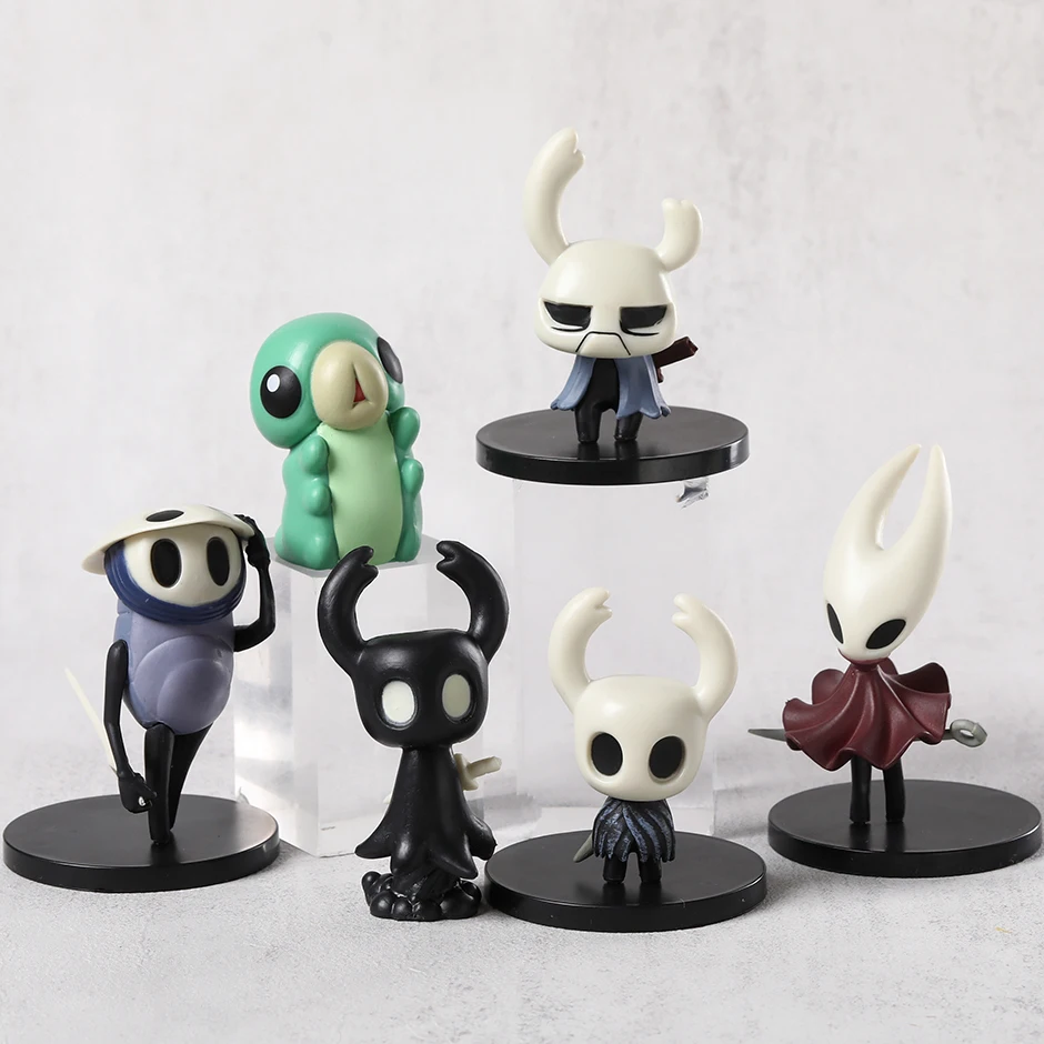 6pcs/set duté rytierske hodvábne pieseň rytier sršne Quirrel Zote Grub Mini PVC Figures vianočné narodeniny darčekové hračky
