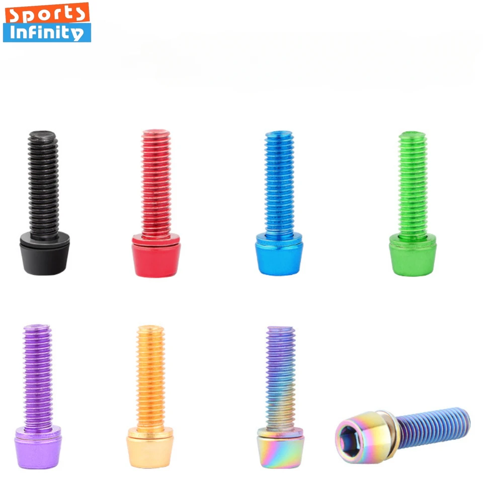 6pcs/set horských bicyklov stoniek Titanium Pletená farebná skrutka M5*18 mm Univerzálne skrutkové bicykle Príslušenstvo bicyklov