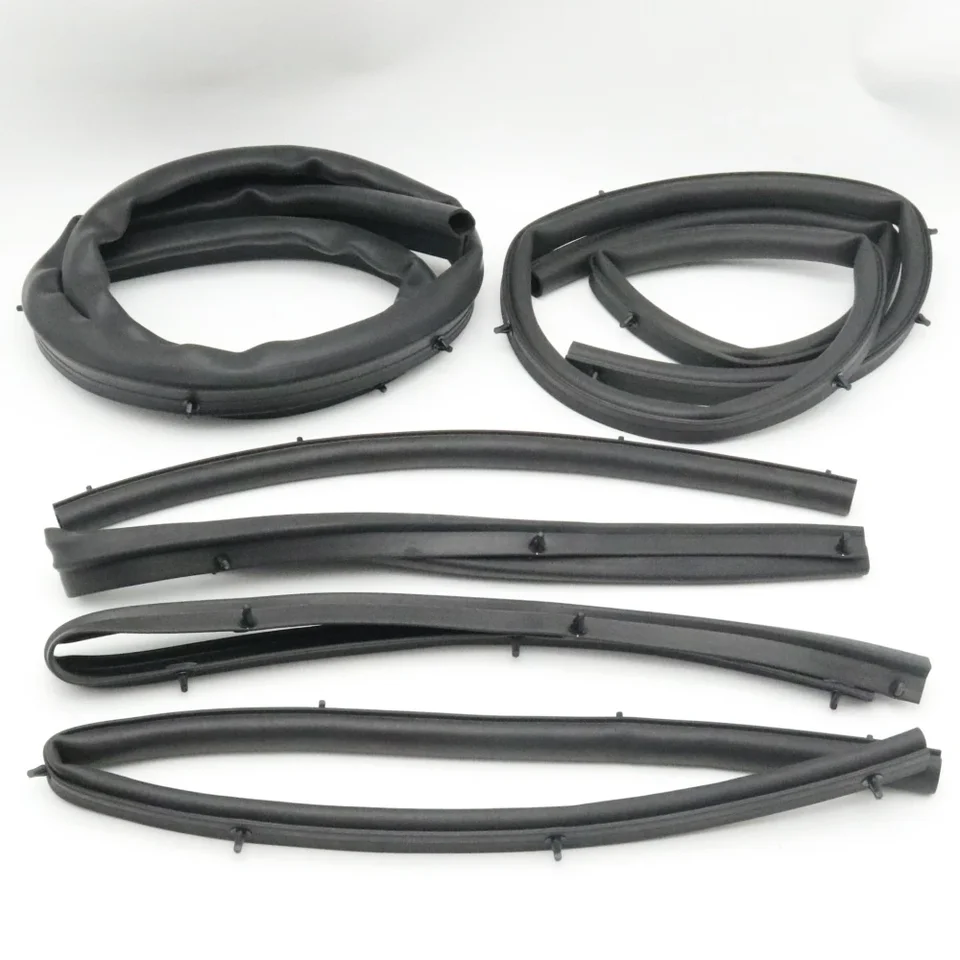 6pcs/set predná gumová kapucňa Weatherstrip tesniace súpravy pre Mitsubishi Pajero Montero Shogun IIII V87 V93 V97 V98 V95 2007-2020
