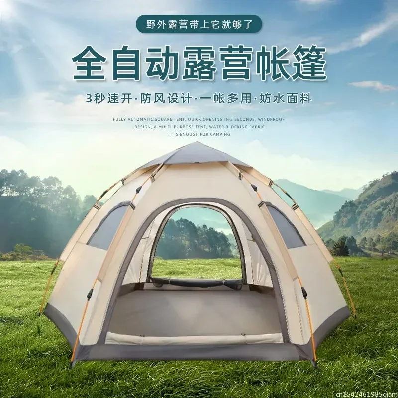 6person Stan Camping Skladanie vonkajšieho vonkajšieho automatického rýchlosti Otvorené dažďové dôkazy Sunder Sunderness Camping Camping Prenosné vybavenie