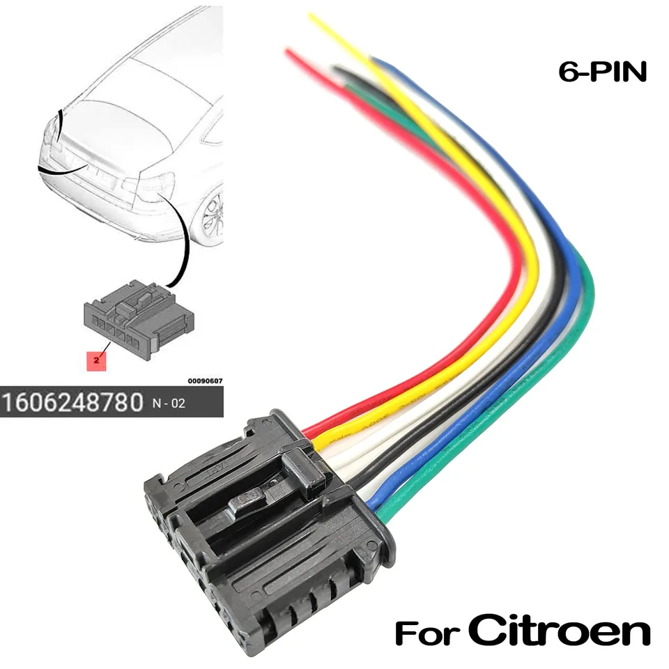 6pin pre Citroen Berlingo C-Elysee C2 C3 C4 C5 Jumpy XSara Picasso Picasso Zadný konektor konektoru svietidla Pigtail Publica 1606248780