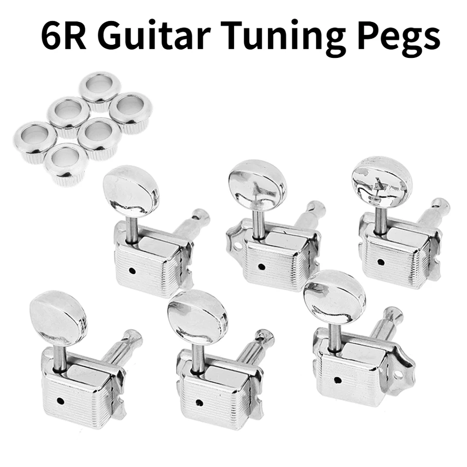 6R Inline Vintage Tuning PEGS TUNERS HEADS HEADS ELEKTRICKÉ GUITARY LOCK KNOB Hudobné prístrojové diely pre blatníky Strat Guitar