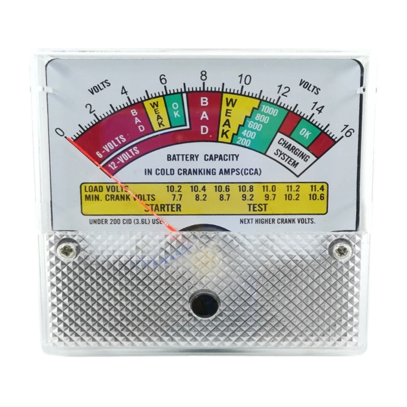 6v/12V/16V kapacita batérie Univerzálny tester batérií