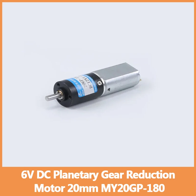 6V DC Planetárny redukčný motor Motor 20 mm Mikro motora nízka rýchlosť Motor pomalú rýchlosť malá nastaviteľná rýchlosť CW CCW My20GP-180