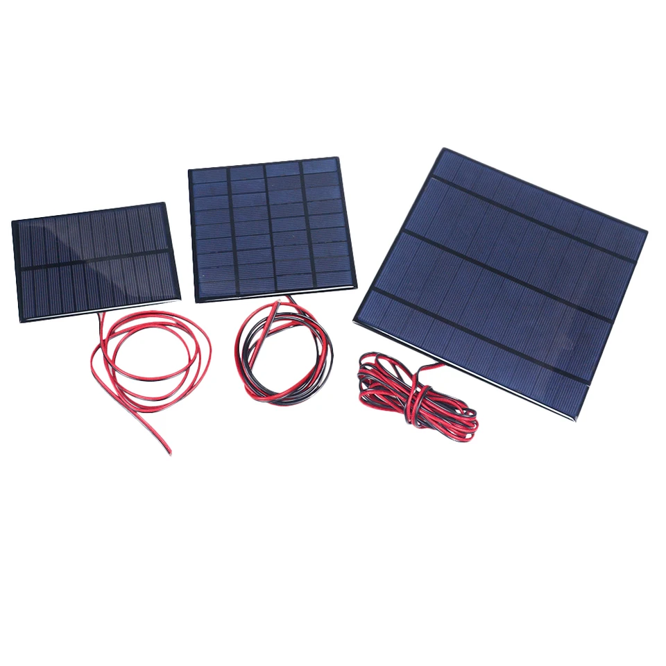 6V Solárny panel s 30 100 200 cm drôt mini solárna sústava DIY pre nabíjačku mobilných telefónov 0,6 W 1W 1,1W 2W 3W 3,5W 4,5W 6W 10W