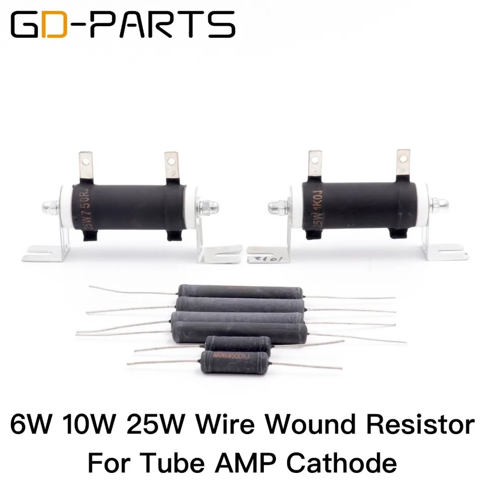 6W 10W 25 W Round Round Round Restors 2A3 KT88 EL34 300B katódové rezistory pre vintage HIFI Audio Tube Amp Modafinovanie DIY