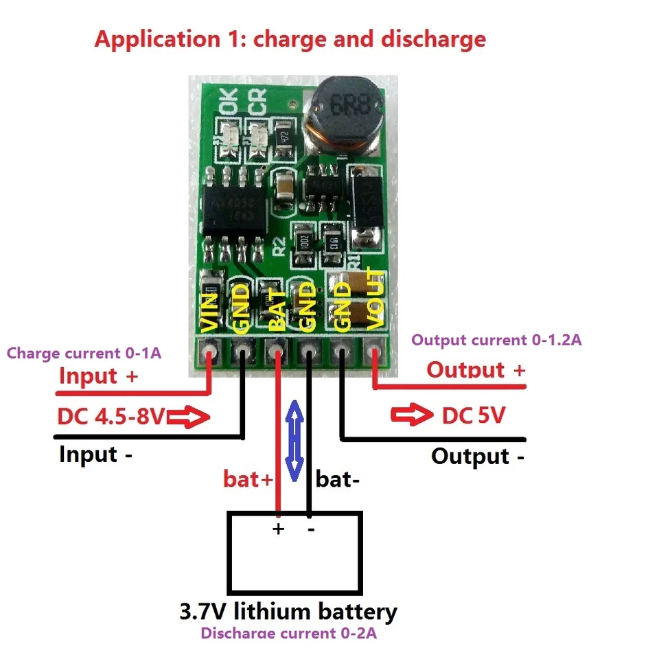 6W 5V 6V 9V 12V UPS Mobile Power DIY Board Charger and Step-Up DC DC Converter Modul pre 18650 lítiovej batérie
