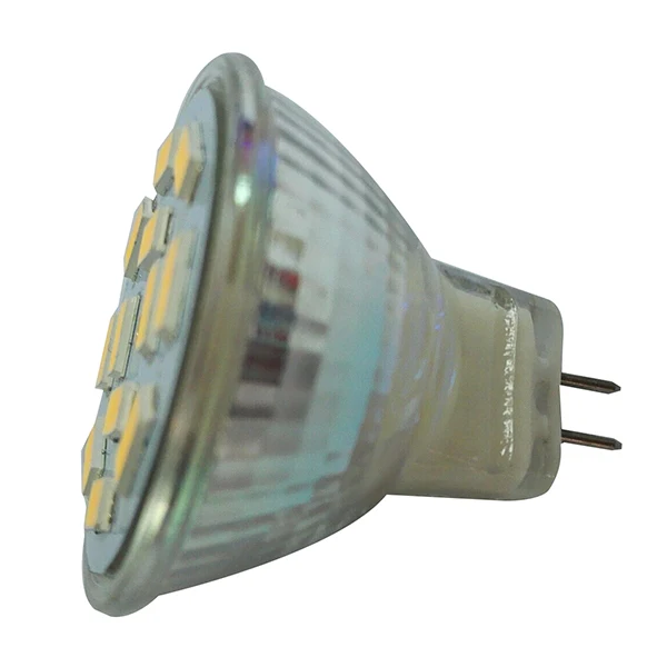 6W GU4 (MR11) LED Spotlight MR11 12 SMD 5730 570 LM DC 12V, teplá biela