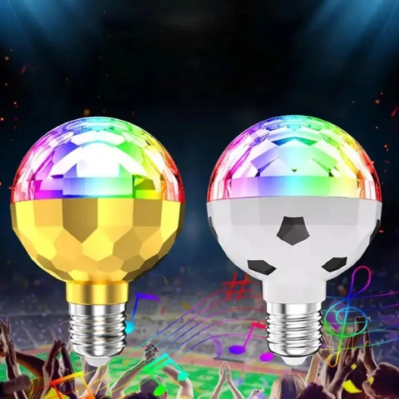 6W LED disco žiarovka E27 Rotujúca strobe žiarovky RGB Color Crystal Party Lights Disco Lamp Vianočné svetlá AC85-265V