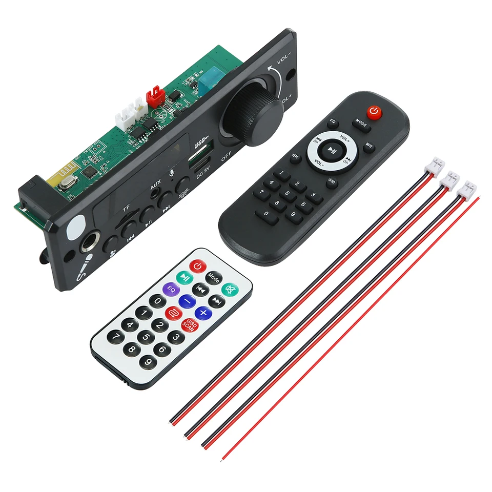 6W zosilňovača CAR FM Radio Modul DC 5V Bluetooth kompatibilný 5.0 Audio modul TF USB Audio MP3 prehrávač Handsfree Hand s diaľkovým ovládačom