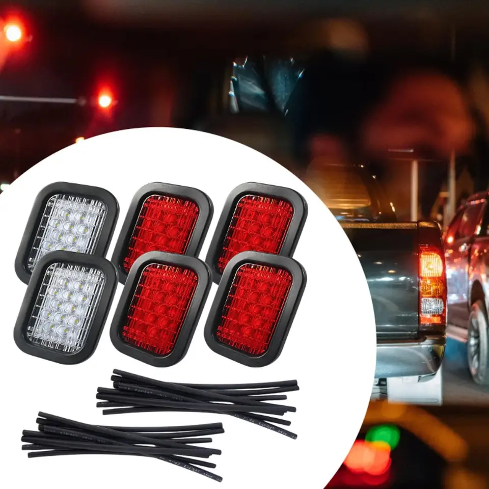 6x Generic Trailer Hitch Light Kit Easy Inštalácia automatické svetlá Otočte svetlá