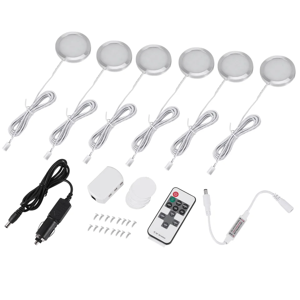 6x interiérové ​​LED bodové svetlá pre VW T4 T5 Camper Van Caravan Motorhome Light 12V