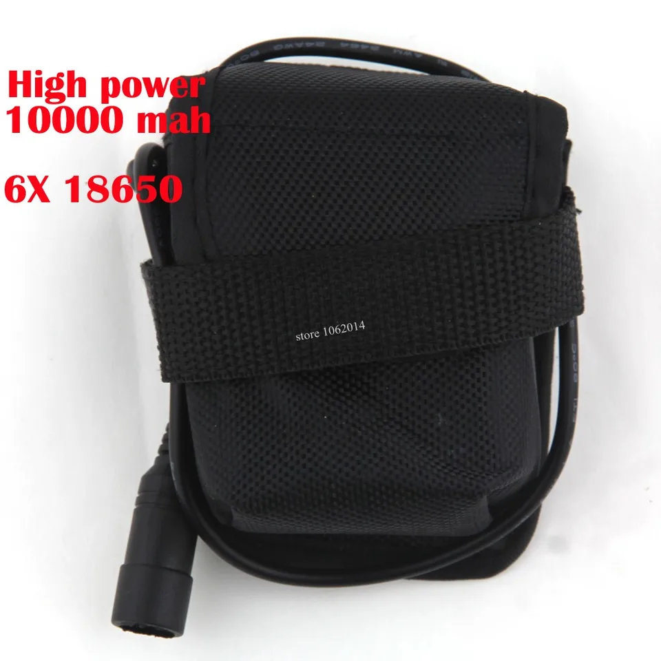 6x18650 10000 mAh Nabíjateľná li-iónová batéria pre bicykle LED svetlo svetlometový svetlo vrecka pre 8,4 V svetlometové svetlometové žiarovka