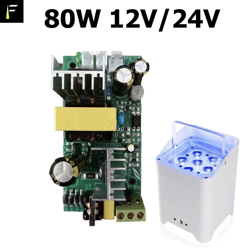 6x18W LED batéria Par povodňové svetlo napájanie 80W 12V/24 V