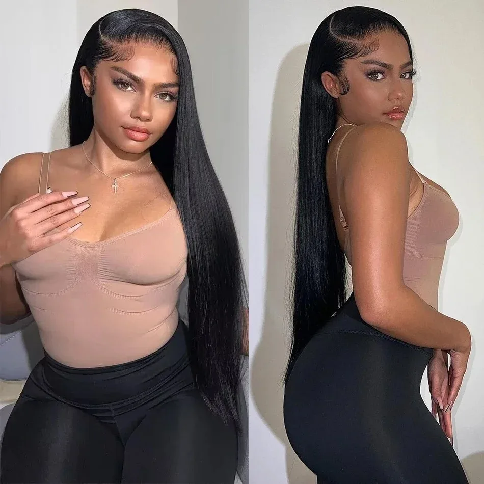 6x4 bez Glueless Straight Lace Uzatvorená parochňa Uzatvorenie ľudských vlasov parochne pre čierne ženy